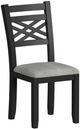 Elements International Brooks 6-Piece Black/Gray/Medium Brown Dining Set-4