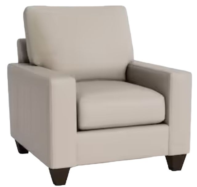 Bassett® Furniture Customizable Benchmade Premier Leather Large Track Arm Accent Chair-0