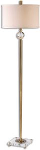 Uttermost® Mesita Brush Brass Floor Lamp-0