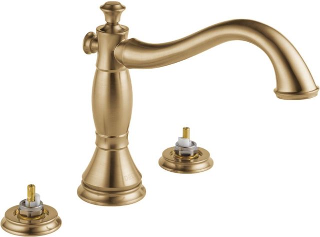 Delta Cassidy® Champagne Bronze Less Handle Roman Tub Trim-0