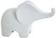 Stylecraft Matte White Flocked Elephant Sculpture-0