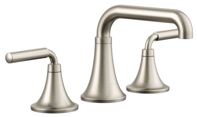 KOHLER® Tone™ Vibrant Brushed Nickel 1.2 GPM Widespread Bathroom Sink Faucet-0