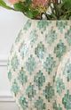 A & B Home Capiz Green/Tan Vase-3
