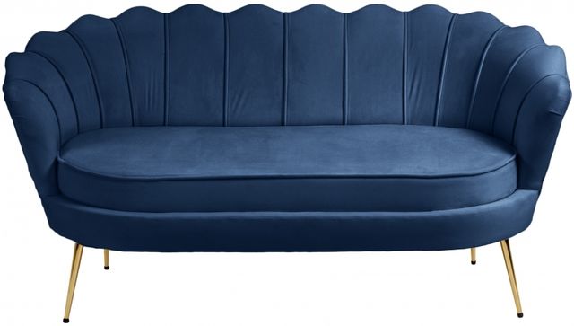 Meridian Furniture Gardenia Navy Velvet Loveseat-0
