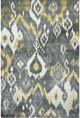 Cosmos Carpets Zara 6021-Grey Black/Yellow 3' x 5' Area Rug-0