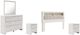 Signature Design by Ashley® Altyra 5-Piece White King Bookcase Headboard Bed Set-0