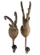 A & B Home 2-Piece Gold Sheep Head Hanger Set-0