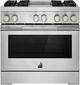 JennAir® RISE™ 36" Stainless Steel Pro Style Dual Fuel Range-0