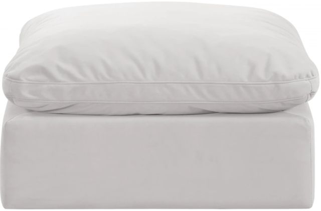 Meridian Furniture Indulge Cream Velvet Ottoman-1