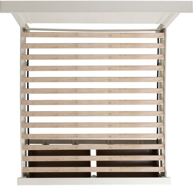 Elements International Slater Antique White King Platform Storage Bed-3