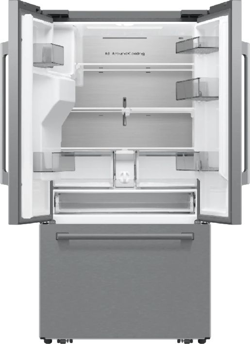 Samsung Bespoke AI 36'' 28.5 Cu. Ft. Fingerprint Resistant Steel Freestanding French Door Refrigerator-1
