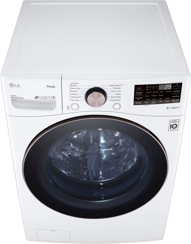LG White Front Load Laundry Pair-12