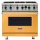 Viking® 5 Series 36" Daffodil Pro Style Natural Gas Range-0