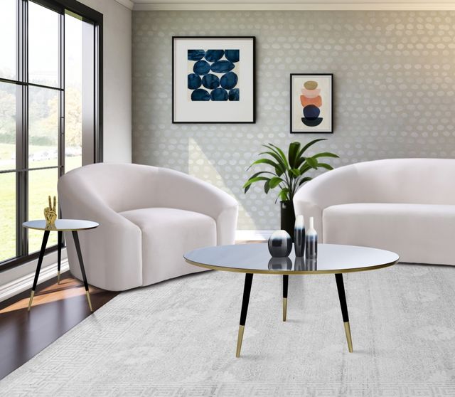 Meridian Furniture Reflection Gold/Black Coffee Table-3