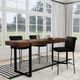 Classic Home Duarte Rustic Brown Counter Table with Black Base-1