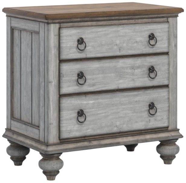 Flexsteel® Plymouth Distressed Graywash Nightstand-0