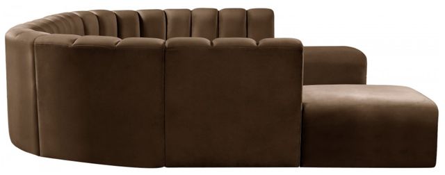Meridian Furniture Arc 10-Piece Brown Velvet Sectional-3