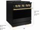 ZLINE Marino 30" Black Stainless Steel Pro Style Dual Fuel Range with Polished Gold Accents-2