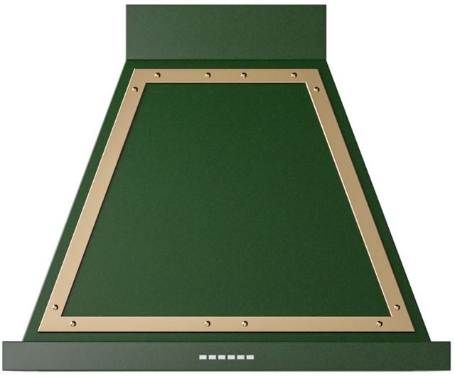 Ilve® Nostalgie II Noblesse 30" Emerald Green Wall Mounted Range Hood with Noblesse Frame-0