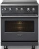 Viking® 5 Series 30" Cast Black Pro Style Induction Range with Polished Chrome Trim-4