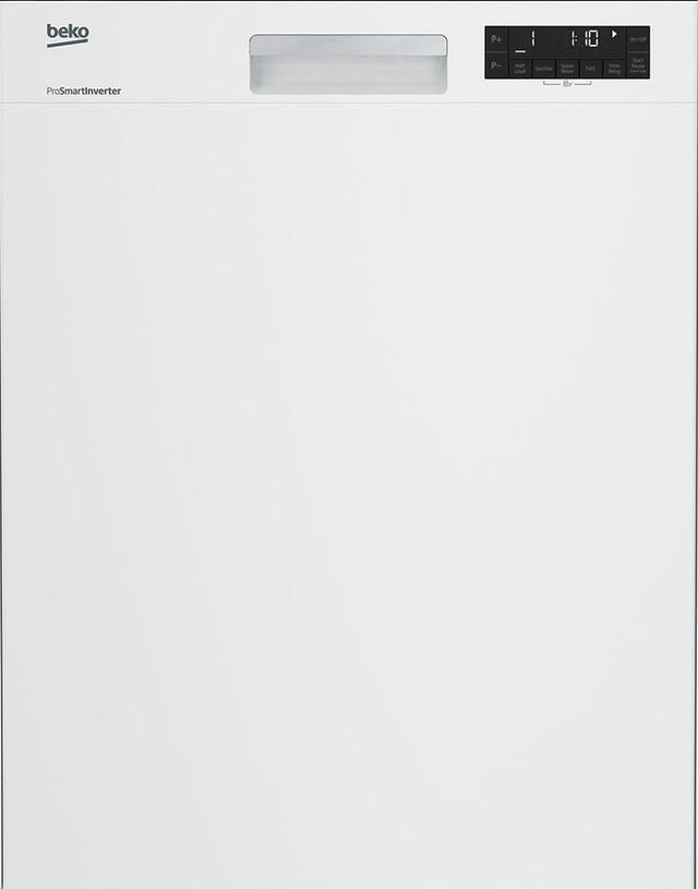 Beko 24" White Front Control Built In Dishwasher-0