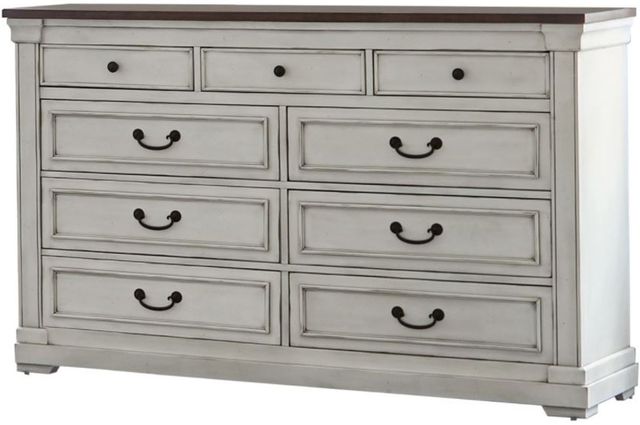 Coaster® Hillcrest 4-Piece Dark Rum/White Queen Bedroom Set-3