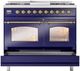 Ilve® Nostalgie II Series 40" Midnight Blue Pro Style Dual Fuel Range-4