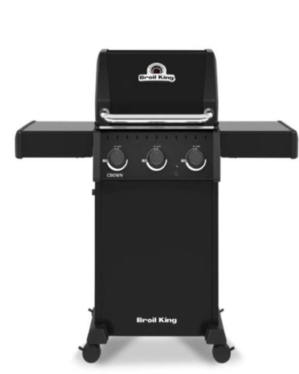 Broil King® Crown™ 310 Shadow 3-Burner Black Freestanding Natural Gas Grill-0