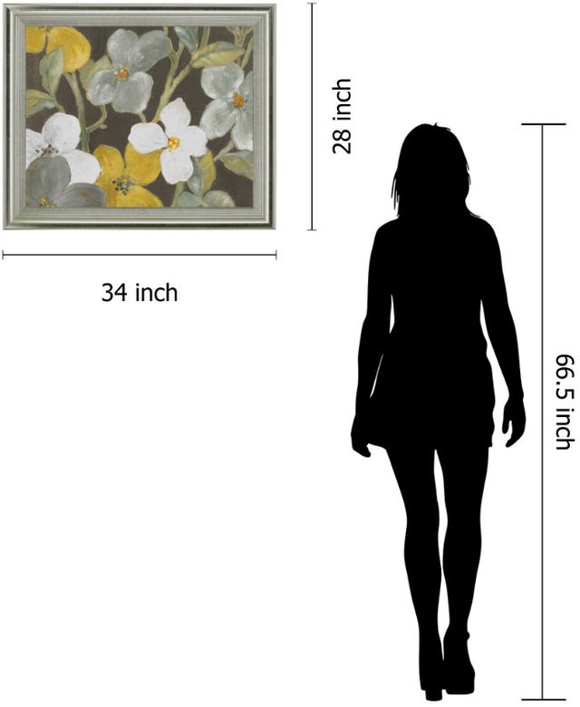Classy Living Golden Meadow Blossoms Framed Wall Art-1