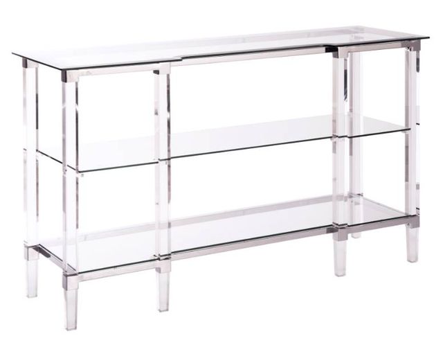 Mazin Furniture Lyrica Chrome 3-Tier Console Table-0