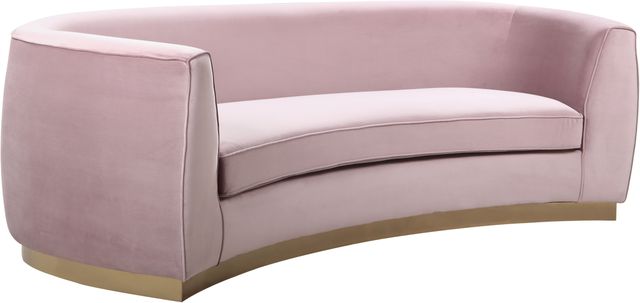 Meridian Furniture Julian Pink/Gold Velvet Sofa-0