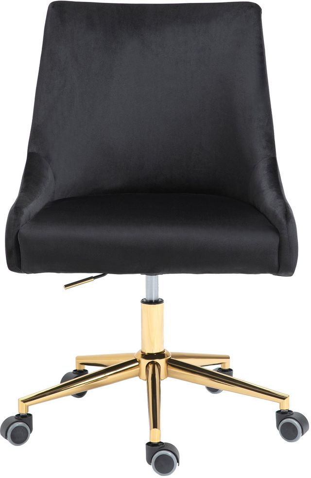 Meridian Furniture Karina Black Velvet Office Chair-2