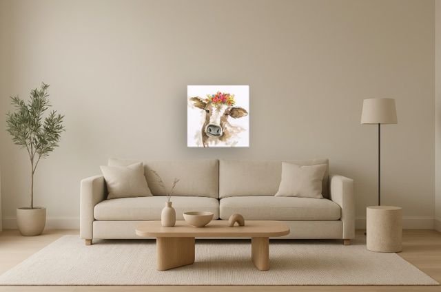 Classy Living Watercolor Cow Wall Art-1