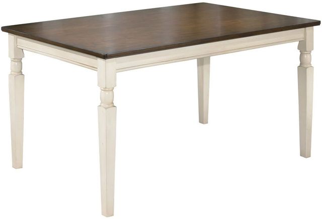 Signature Design by Ashley® Whitesburg Brown Dining Table with Cottage White Base-0