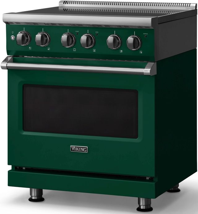 Viking® 5 Series 30" Ivy Pro Style Electric Range with Polished Chrome Trim-2