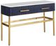 Fairfield® Harper White Console Table with Brass Base-0