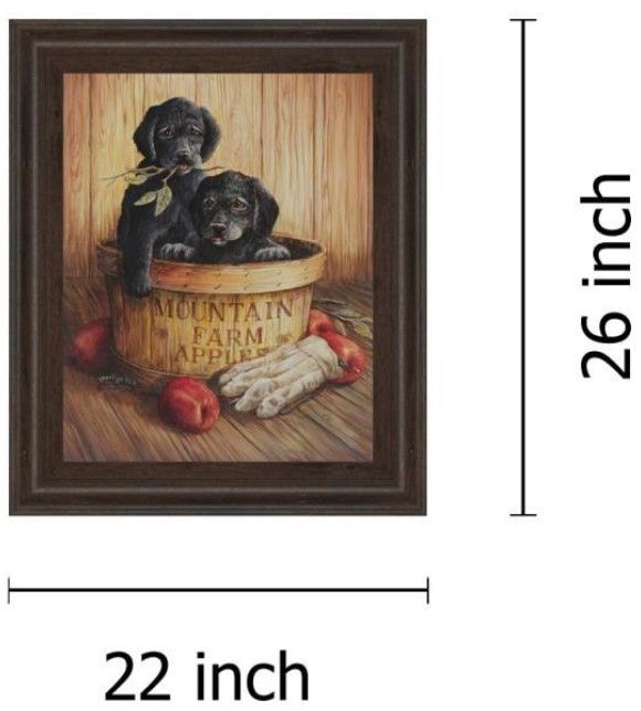 Classy Living Black Labs 22" Wall Art-2