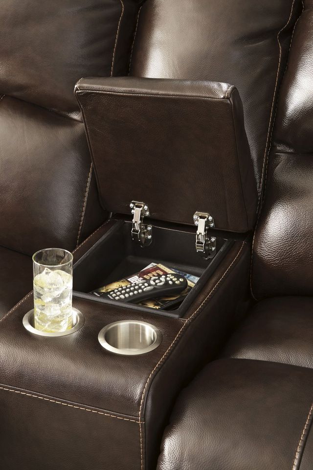 Signature Design by Ashley® Hallstrung 6-Piece Chocolate Power Reclining Right-Arm Facing Sectional and Chaise-4