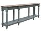 International Furniture Direct Tiffany Brown/Green 94'' Sofa Table-0