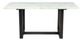 Elements International Felicia Black Dining Table with White Marble Top-1