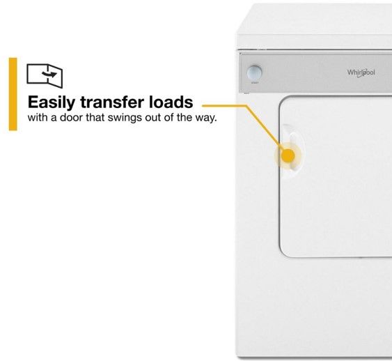 Whirlpool® 3.4 Cu. Ft. White Compact Front Load Electric Dryer-4