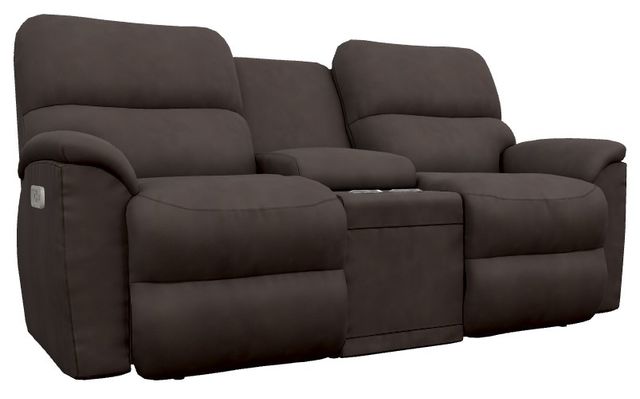 La-Z-Boy® Brooks Godiva Power Reclining Loveseat with Console and Headrest-0