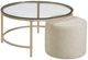 Bassett Mirror Anderson Glass Top Cocktail Table with Antique Gold-0