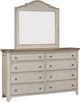Liberty Furniture Farmhouse Reimagined 5-Piece Antique White/Chestnut King Poster Bed Set-4