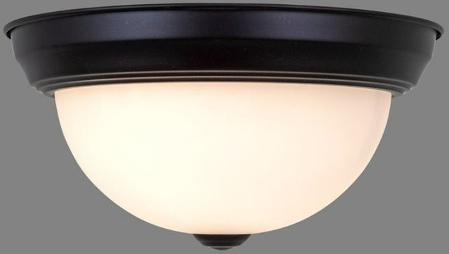YHD Flat Black/White 2-Light 11" Flush Mount Lighting-1