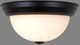 YHD Flat Black/White 2-Light 11" Flush Mount Lighting-1