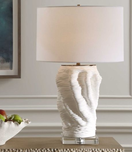 Uttermost® Stratified White Table Lamp-1