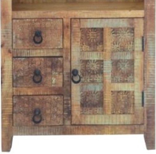 Jaipur Furniture Aravali Brown Bookcase with Drawer-2