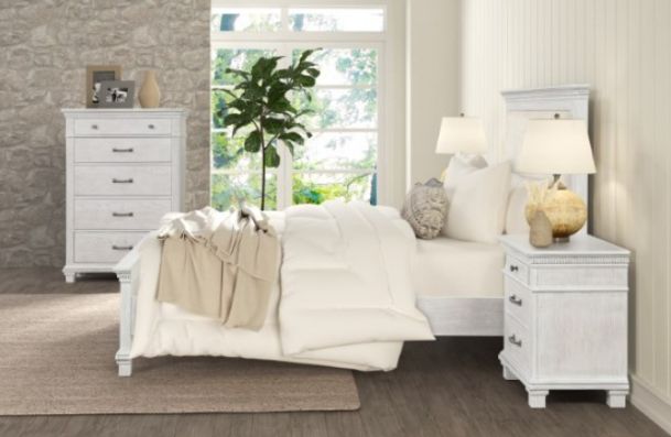 Furniture of America® Swanley 4-Piece Weathered Gray Queen Bedroom Set-2