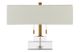 Currey & Company Chiara Clear/Antique Brass Table Lamp-0